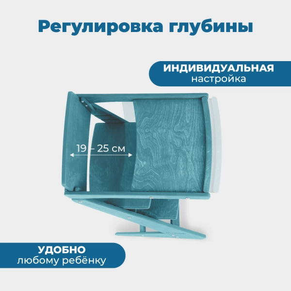 Съёмный столик для растущего стула Rumbik Kit, морская волна, деревянный, для кормления ребенка