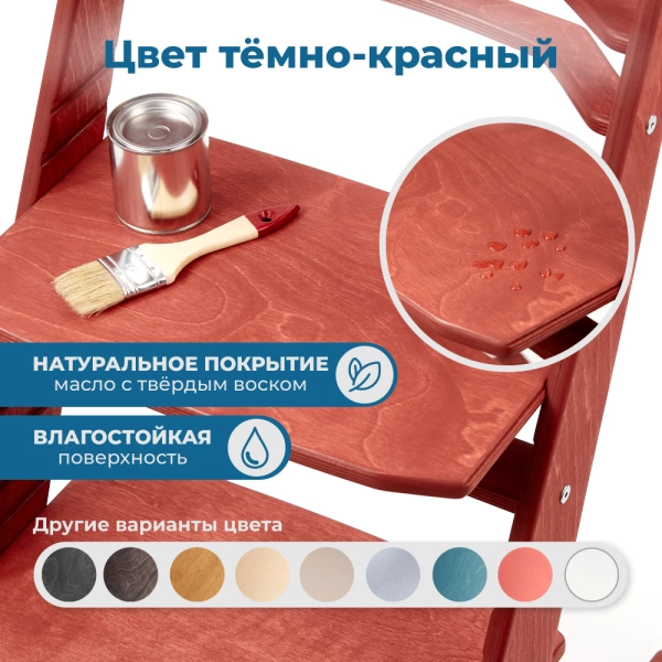 Детский растущий стул-трансформер Rumbik IQ, тёмно-красный, регулируемый по высоте для детей, малышей и школьников. Купить растущий стульчик для ребенка в интернет-магазине.