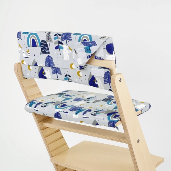 Комплект подушек-чехлов, скандинавия, на спинку и сиденье для растущего стула Rumbik Kit.