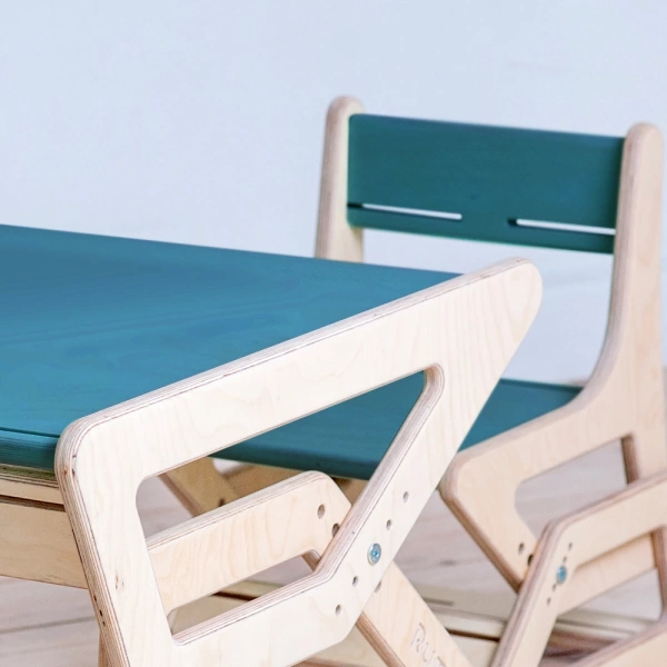 Комплект детской растущей мебели Rumbik Start, морская волна / бесцветное масло, от года до 7 лет. Набор детской мебели купить с доставкой по всей России.