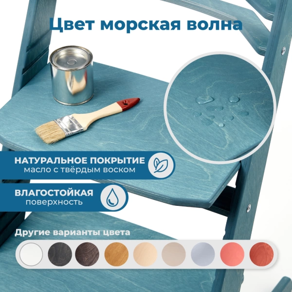 Детский растущий стул-трансформер Rumbik IQ, морская волна, регулируемый по высоте для детей, малышей и школьников. Купить растущий стульчик для ребенка в интернет-магазине.