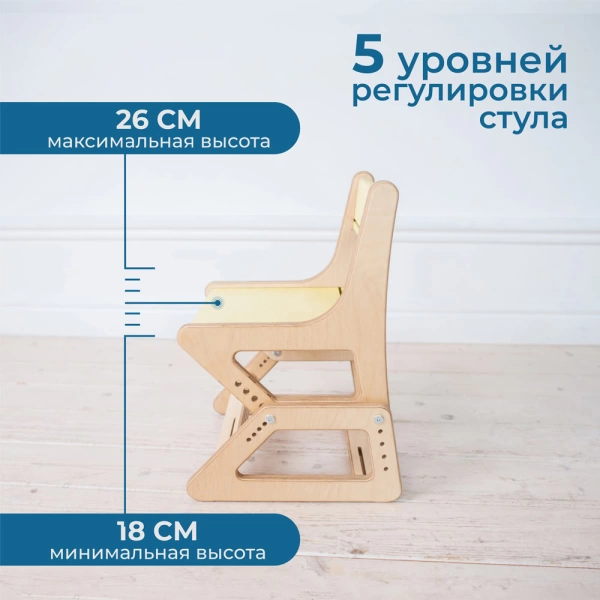 Комплект детской растущей мебели Rumbik Start, жёлтый / бесцветное масло, от года до 7 лет. Набор детской мебели купить с доставкой по всей России.