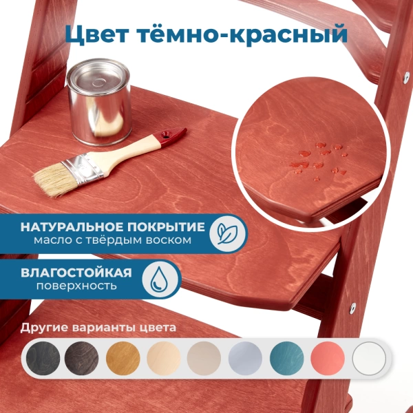 Детский растущий стул-трансформер Rumbik IQ, тёмно-красный, регулируемый по высоте для детей, малышей и школьников. Купить растущий стульчик для ребенка в интернет-магазине.