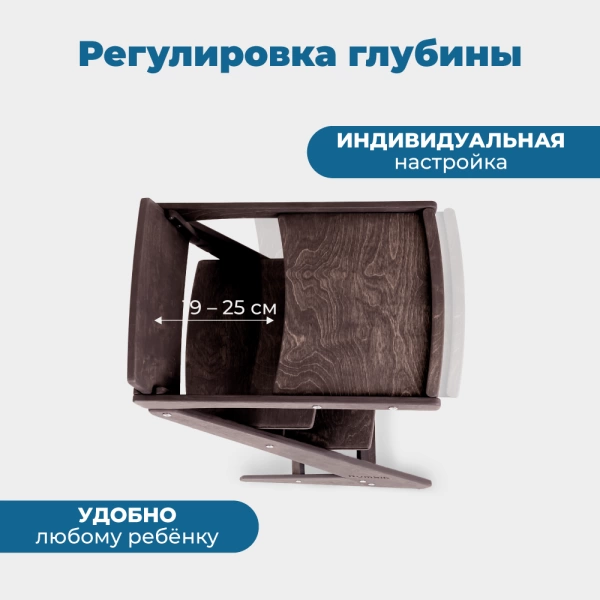 Съёмный столик для растущего стула Rumbik Kit, венге, деревянный, для кормления ребенка
