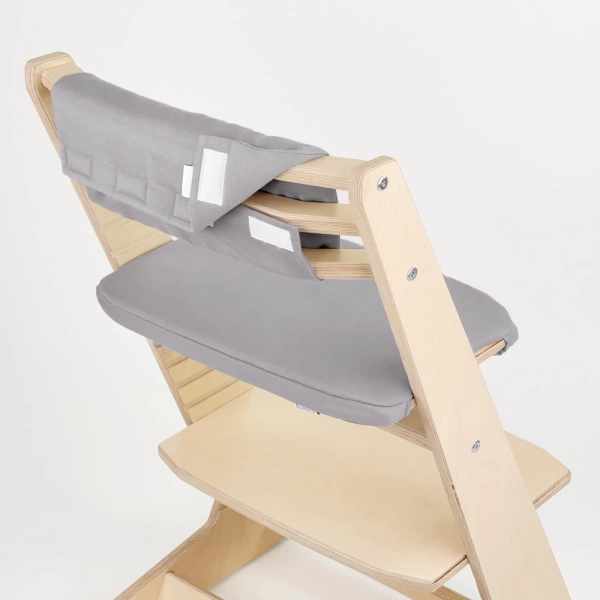 Комплект подушек-чехлов, серый, на спинку и сиденье для растущего стула Rumbik IQ.